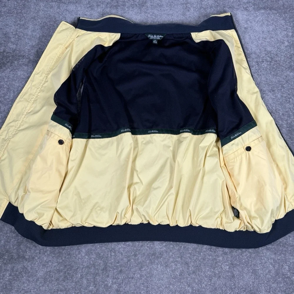 Brooks Brothers Country‎ Club Vest Men's XL Blue Windbreaker Golf Full Zip